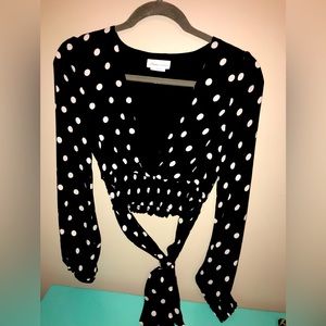 Lovers + Friends cropped blouse